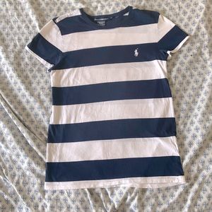 Ralph Lauren Sport Shirt Blue and White Striped